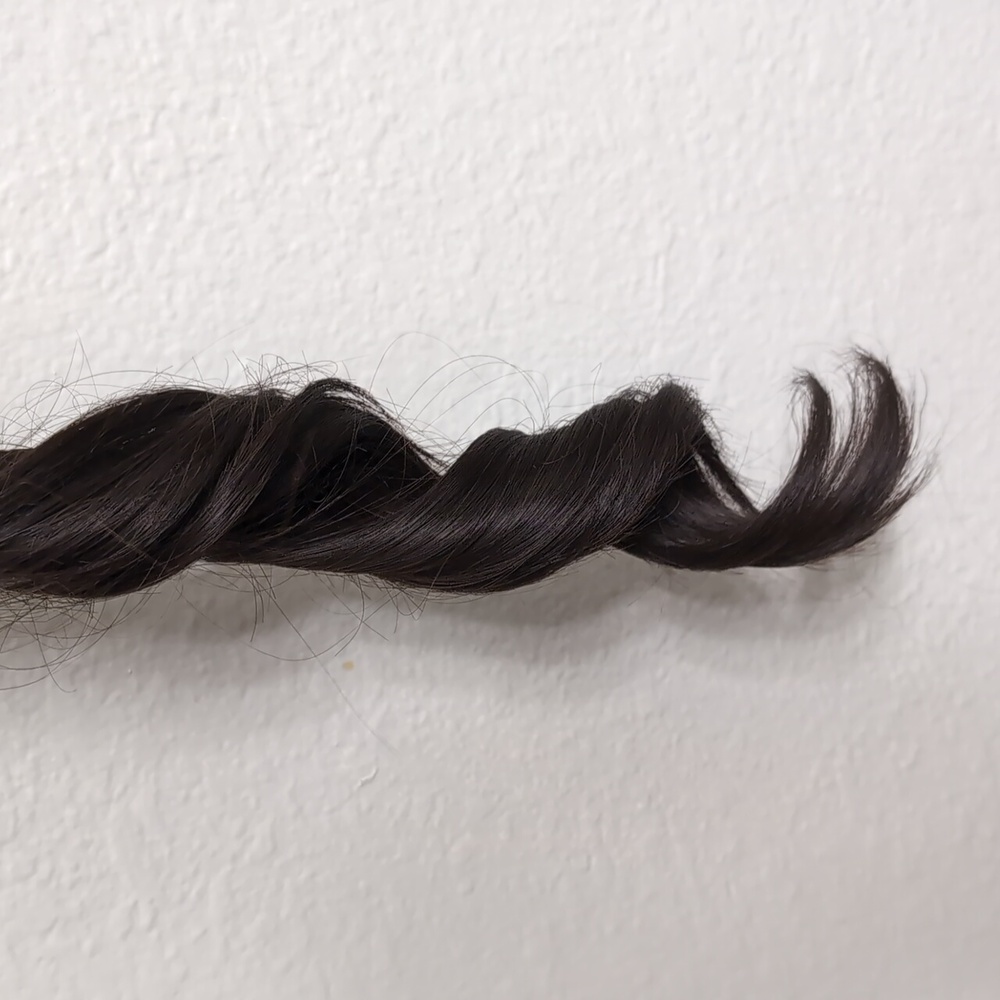 24 inch dark brown flexible wrap ponytail extension hair wired wig bun long